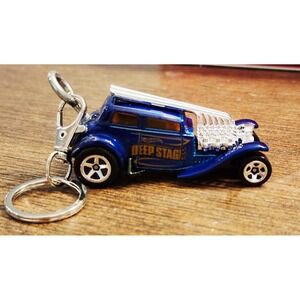Hot Wheels Straight Pipes Deep State Blue Gasser 2025 1:64 Diecast Car Key Chain